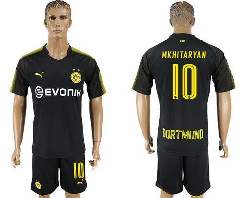 Dortmund #10 Mkhitaryan Away Soccer Club Jersey - Click Image to Close